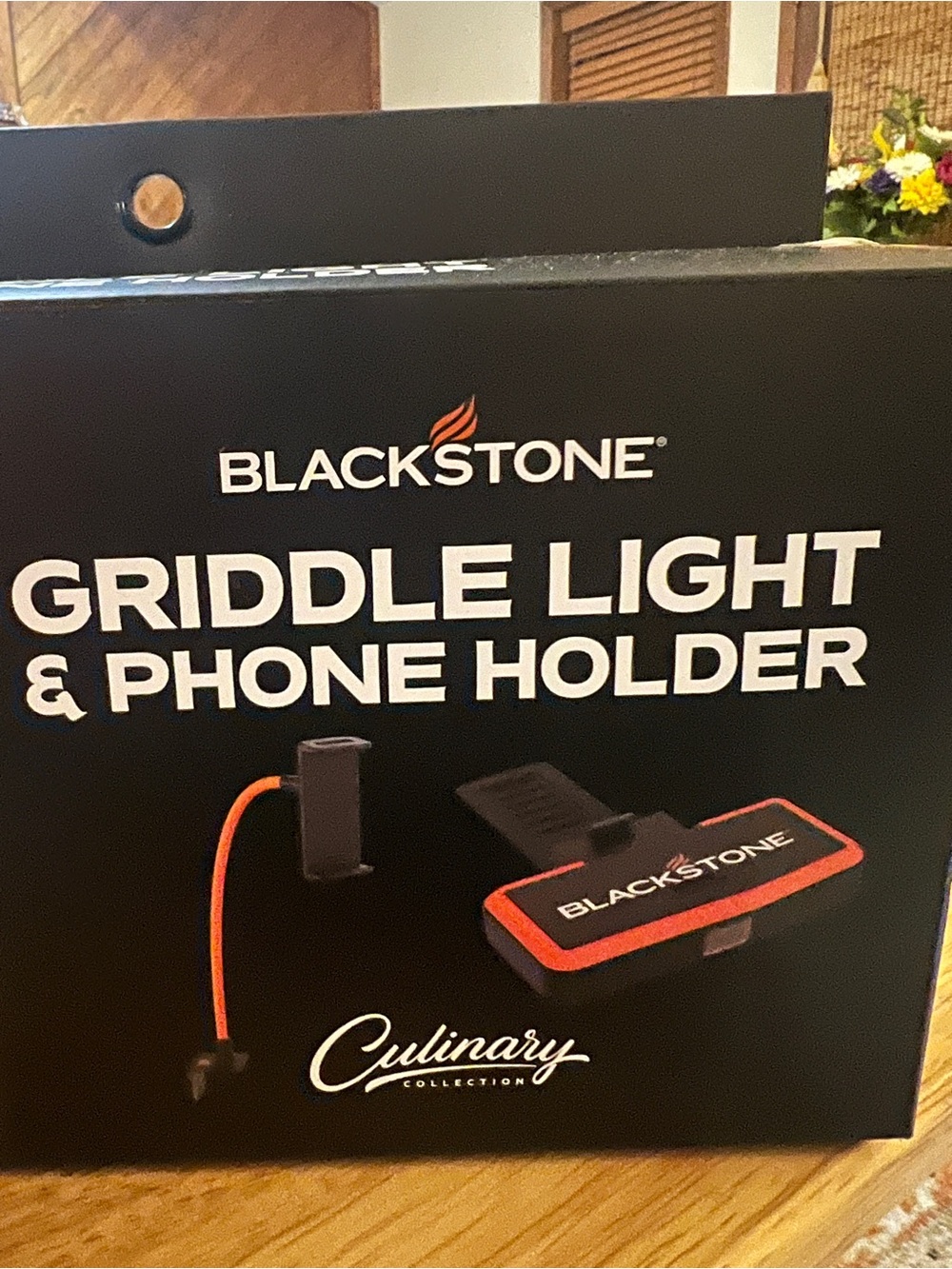 Blackstone Black Phone Holder with Orange Trim Griddle Light